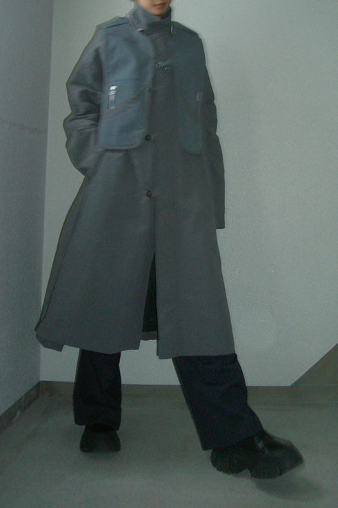 ECO GIL LONG COAT w/VEST -GRAY(BAMBOO CHARCOAL)- *Last1